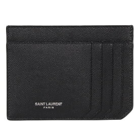 【最大1000円OFFクーポン配布中】 SAINT LAURENT PARIS LOGO CARDHOLDER サンローラン パリ パスケース カードケース ID 定期入れ メンズ ブラック 黒 607914BTY0N