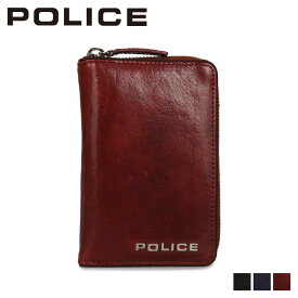 【最大1000円OFFクーポン配布中】 POLICE ROUND ZIPPER WALLET ポリス 財布 長財布 テライオ メンズ ラウンドファスナー 本革 ブラック カーキ ダーク ブラウン 黒 PA-70004