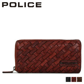 POLICE MESH LONG WALLET ポリス 財布 長財布 メンズ メッシュ ラウンドファスナー ブラック ブラウン カーキ 黒 PA-70302