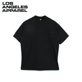 LOS ANGELES APPAREL 6.5 OZ SS GARMENT DYE POCKET T-SHIRT ロサンゼルスアパレル Tシャツ 6.5オンス 半袖 メンズ レディース ポケット 無地 ブラック 黒 1809GD