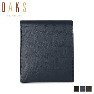 DAKS WALLET �_�b�N�X ��܂���z �����Y �u���b�N �l�C�r�[ �u���E�� �� DP25812