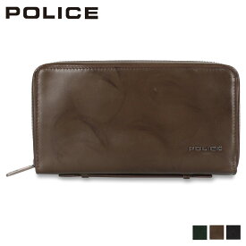 POLICE SPAZZOLA BIG LONG WALLET ポリス 長財布 メンズ ラウンドファスナー 本革 ダーク ネイビー ブラウン グリーン PA-70505