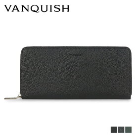 【最大1000円OFFクーポン配布中】 VANQUISH LONG WALLET ヴァンキッシュ 長財布 メンズ ラウンドファスナー 本革 ブラック ネイビー ダーク グリーン 黒 VQM-43270