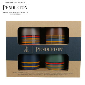 【最大1000円OFFクーポン配布中】 PENDLETON CAMP STRIPE MATTE MUG SET ペンドルトン キャンプ ストライプ マグカップ 大きい ブランド 4個セット 355ml