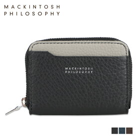 【最大1000円OFFクーポン配布中】 MACKINTOSH PHILOSOPHY COIN PURSE マッキントッシュ フィロソフィー 財布 小銭入れ コインケース パスケース メンズ グレンフィディック ラウンドファスナー 本革 ブラック ネイビー チョコ 黒 MAP-2070121