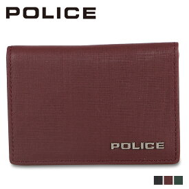 POLICE TRENTO ポリス カードケース 名刺入れ ID 定期入れ メンズ スリム 薄型 トレント ブラック ワイン レッド グリーン 黒 PA-70602