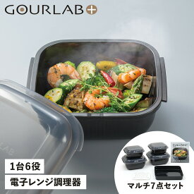 GOURLAB PLUS MULTI SET グルラボプラス 電子レンジ調理器 万能調理ツール 保存容器 マルチセット 7点セット 日本製 IM-GLBMS