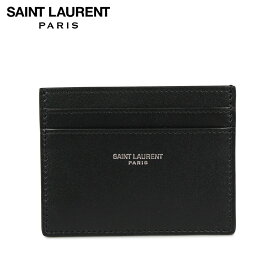 SAINT LAURENT PARIS YSL CREDIT CARD CASE サンローラン パリ パスケース カードケース ID 定期入れ メンズ 本革 ブラック 黒 3759460U90N