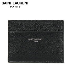 【最大1000円OFFクーポン配布中】SAINT LAURENT PARIS YSL CREDIT CARD CASE サンローラン パリ パスケース カードケース ID 定期入れ メンズ 本革 ブラック 黒 375946BTY0N