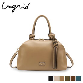 【最大1000円OFFクーポン配布中】 Ungrid PU LEATHER BOSTON BAG アングリッド バッグ ショルダーバッグ ボストンバッグ ハンドバッグ レディース 斜めがけ 小さめ 2WAY ブラック ホワイト ベージュ カーキ ブラウン ブルー 黒 白 UNG-52760B