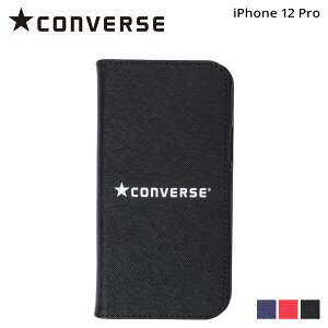 CONVERSE LOGO PU LEATHER BOOK TYPE CASE �R���o�[�X iPhone12 12 pro �X�}�z�P�[�X �����Y ���f�B�[�X �蒠�^ �g�� �A�C�t�H�� �u���b�N ���b�h �u���[ �� �y���[���ցz ��̓�