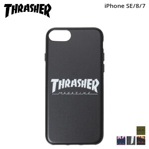 THRASHER HOME TOWN LOGOHYBRID IML BACK CASE �X���b�V���[ iphone SE2 8 7 �X�}�z�P�[�X �����Y ���f�B�[�X �g�� �A�C�t�H�� �u���b�N �l�C�r�[ �I���[�u �� �y���[���ցz ��̓�
