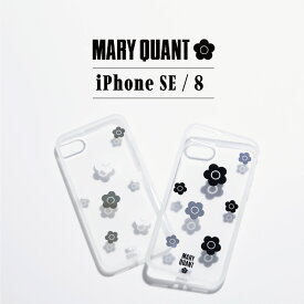 MARY QUANT RANDOM DAISY HYBRID CLEAR CASE マリークヮント iPhone SE 8 スマホケース 携帯 アイフォン 第3 第2世代 レディース クリア 透明 マリクワ ブラック ホワイト 黒 白 IPSE-MQ13-14 母の日