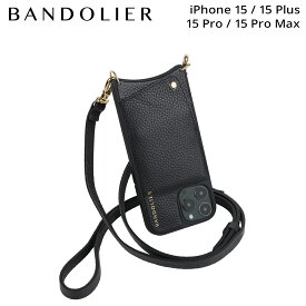 BANDOLIER EMMA GOLD バンドリヤー iPhone15 15Pro iPhone 15 Pro Max iPhone 15 Plus スマホケース スマホショルダー 携帯 アイフォン メンズ レディース ブラック 黒 10EMM