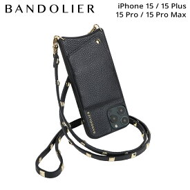 BANDOLIER SARAH GOLD バンドリヤー iPhone15 15Pro iPhone 15 Pro Max iPhone 15 Plus スマホケース スマホショルダー 携帯 アイフォン メンズ レディース ブラック 黒 10SAR