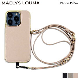 MAELYS LOUNA CROSS BODY CASE DUO マエリスルーナ iPhone15 Pro スマホケース スマホショルダー 携帯 アイフォン クロス ボディー デュオ レディース ブラック グレー ベージュ 黒 ML-CSIP23MP-2CB 【 ネコポス可 】