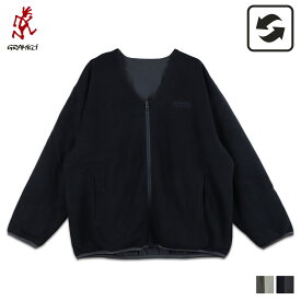 【最大1000円OFFクーポン配布中】 GRAMICCI REVERSIBLE FLEECE CARDIGAN グラミチ カーディガン フリース アウター メンズ レディース リバーシブル 薄手 ベージュ ダーク ネイビー G3FU-J031