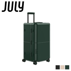 JULY CHECKED TRUNK (GROSS) LUGGAGE ジュライ キャリーケース スーツケース キャリーバッグ チェックト トランク ラゲージ メンズ レディース 95L 大容量 ブラック ベージュ グリーン 黒 TRK-CHK