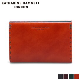 KATHARINE HAMNETT LONDON COLOR TAILORED 2 キャサリンハムネット ロンドン 財布 二つ折り カラー テイラード 2 メンズ レディース L字ファスナー 本革 ブラック ブラウン グリーン オレンジ 黒 490-58705