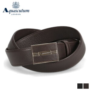 �y�ő�10%OFF�N�[�|�����s���z AQUASCUTUM LEATHER BELT �A�N�A�X�L���[�^�� �x���g ���U�[�x���g �����Y �{�v ���{�� �u���b�N �_�[�N �u���E�� �� AQ-4100123