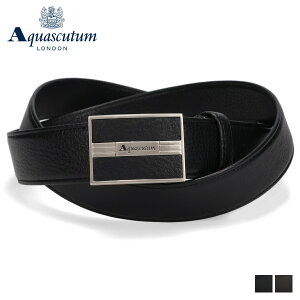 �y�ő�10%OFF�N�[�|�����s���z AQUASCUTUM LEATHER BELT �A�N�A�X�L���[�^�� �x���g ���U�[�x���g �����Y �{�v ���{�� �u���b�N �_�[�N �u���E�� �� AQ-4100123L