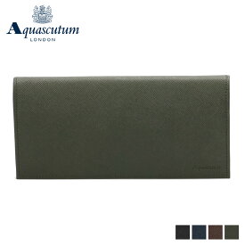 【最大1000円OFFクーポン配布中】AQUASCUTUM BIRMINGHAM アクアスキュータム 財布 長財布 二つ折り バーミンガム メンズ 本革 小銭入れあり ブラック ネイビー ダーク ブラウン グリーン 黒 AQ-516010