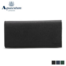 【最大1000円OFFクーポン配布中】AQUASCUTUM LIVERPOOL アクアスキュータム 財布 長財布リバプール リバプール メンズ 本革 かぶせ 撥水 ブラック ネイビー グリーン 黒 AQ-9220121