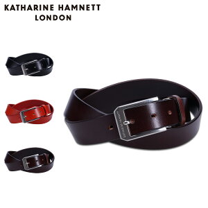 KATHARINE HAMNETT LONDON LEATHER BELT �L���T�����n���l�b�g �����h�� �x���g ���U�[�x���g �����Y �{�v �r�W�l�X �u���b�N �u���E�� �_�[�N�u���E�� �� 0060123