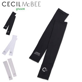 CECIL McBEE green ARM COVER セシルマクビーグリーン アームカバー ゴルフウェア ガード アンダー 腕 レディース UVカット 紫外線対策 サムホール ブラック ホワイト グレー 黒 白 CGS2338AC