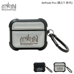 Manhattan Portage SQUARE HYBRID AIRPODS PRO CASE BASIC LOGO �}���n�b�^���|�[�e�[�W AirPods Pro ��2���� �P�[�X ��1���� �C���z�� �P�[�X �G�A�[�|�b�Y �v�� �G�A�|�b�h�v�� �����Y ���f�B�[�X �u���b�N �V��