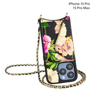 BANDOLIER LILY CECI FLORAL BLACK �o���h�����[ iPhone15Pro iPhone 15 Pro Max �X�}�z�P�[�X �X�}�z�V�����_�[ �g�� �A�C�t�H�� �����[ �Z�V �t���[���� �u���b�N �����Y ���f�B�[�X �u���b�N �� 14LIL ��̓�