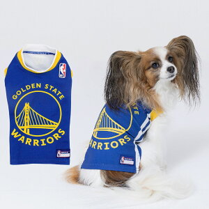 【最大1000円OFFクーポン発行中】 NBA Golden State Warriors エヌビーエー 犬服 ドッグウェア ペット NBA ジャージー ウォリアーズ ユニホーム ブランド ブルー BA243-023-005