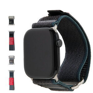 Manhattan Portage Apple Watch Trail Loop Band 42mm 44mm 45mm 46mm 49mm �}���n�b�^���|�[�e�[�W �A�b�v���E�H�b�` �o���h �����Y ���f�B�[�X �u���b�N �O���[ �� AWB-MP04 ��̓�
