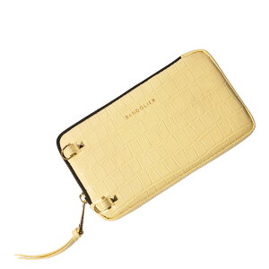 【最大1000円OFFクーポン発行中】 BANDOLIER EXPANDED POUCH CROC YELLOW バンドリヤー ポーチ 小物入れ スマホ スマートフォン 小さめ 財布 代わり エキスパンデッド ポーチ クロック イエロー メンズ レ