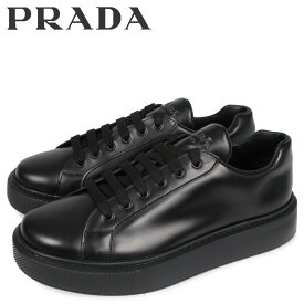 【最大1000円OFFクーポン配布中】 PRADA NEW SNEAKER FONDO CASSETTA プラダ スニーカー メンズ ブラック 黒 4E3489