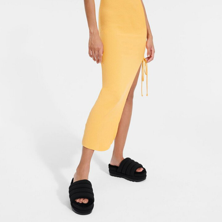 【最大1000円OFFクーポン配布中】UGG MAXI SLIDE アグ マキシ スライド サンダル レディース 厚底 ブラック 黒 1126377 inglewood Beauty ugg マキシスライドロゴ ブラック