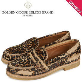 【最大1000円OFFクーポン配布中】 Golden Goose JERRY MOCASSINO ゴールデングース コインローファー ジェリー モカシーノ レディース レオパード W268-2982