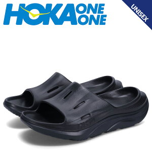 �y�ő�1000�~OFF�N�[�|�����s���z HOKA ONE ONE ORA RECOVERY SLIDE 3 �z�J�I�l�I�l �T���_�� ���J�o���[�T���_�� �I�� ���J�o���[ �X���C�h 3 �����Y ���f�B�[�X ���� �u���b�N �� 1135061-BBLC