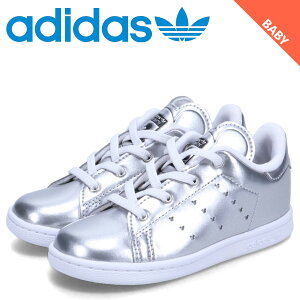 【最大1000円OFFクーポン発行中】 adidas Originals STAN SMITH EL アディダス オリジナルス スタンスミス EL スニーカー ベビー キッズ ディズニー コラボ Disney Mickey シルバー ID7186