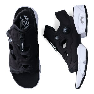 Reebok INSTAPUMP FURY SANDAL ZIP ���[�{�b�N �C���X�^�|���v�t���[���[ �W�b�v �T���_�� ���f�B�[�X ���� �u���b�N �� 100202019