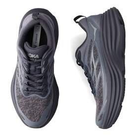 HOKA ONE ONE BONDI 8 TS CAGED ホカオネオネ スニーカー ボンダイ 8 TS ケイジド メンズ グレー 1155391-CYG