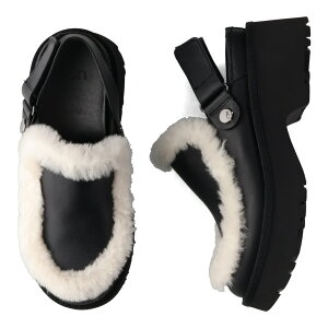 �y�ő�1000�~OFF�N�[�|�����s���z UGG ESMEE LEATHER CLOG �A�O �T���_�� �N���b�O�T���_�� �T�{ ���f�B�[�X ���� �u���b�N �� 1171507