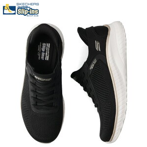 SKECHERS HANDS FREE SLIP-INS BOBS SQUAD CHAOS �X�P�b�`���[�Y �X���b�v�C���Y �{�u�X �X�|�[�g �X�N���b�h �J�I�X �X�j�[�J�[ ���f�B�[�X �u���b�N �� 117497W