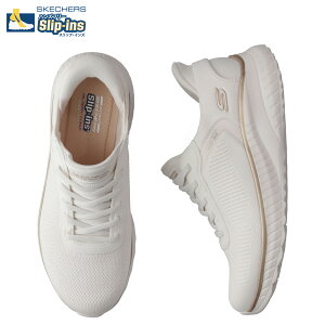 SKECHERS HANDS FREE SLIP-INS BOBS SQUAD CHAOS �X�P�b�`���[�Y �X���b�v�C���Y �{�u�X �X�|�[�g �X�N���b�h �J�I�X �X�j�[�J�[ ���f�B�[�X �z���C�g �� 117497W