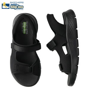 SKECHERS HANDS FREE SLIP-INS GO WALK FLEX SANDAL �X�P�b�`���[�Y �X���b�v�C���Y �S�[�E�H�[�N �t���b�N�X SD-�C�[�W�[ �G���g���[ �T���_�� �X�g���b�v�T���_�� �����Y �u���b�N �� 229210