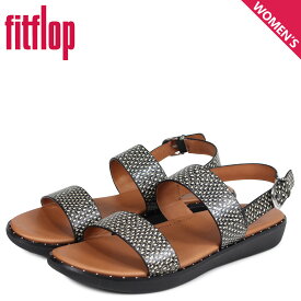 【最大1000円OFFクーポン配布中】 FitFlop BARRA ART DENIM フィットフロップ サンダル ストラップサンダル バーラ レディース パイソン ヘビ柄 ブラウン R92