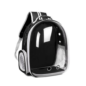 猫 犬 キャリー リュック ペットキャリー リュック バッグ 猫用 小型犬小動物用 きゃりーバッグ リュック 大容量 通風性があり透明なスペースポッド型のバックパック 旅行 通院 防災 避難用最適