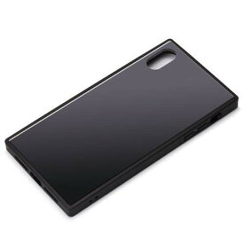 Premium Style iPhoneXSMax用 ガラスハイブリッドケース ブラック PG-18ZGT01BK
