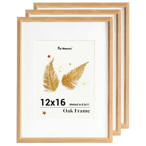 Fun Memories 12x16�C���` �ʐ^�t���[�� �I�[�N���C�� �ʐ^�t���[�� ���_���t�H�g�t���[�� 12x16�C���` 8.5x11�}�b�g�t�� ���𑜓x�v���L�V�K���X �Ǌ|���t�b�N�t�� (�x�[�W���A3�p�b�N)