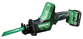 HiKOKI(ハイコーキ) 10.8V コードレスワンハンドセーバーソー(レシプロソー) 木材・金属切断 DIY 枝打ち 粗大ゴミ解体 CR12DA(ES) 1.5Ahリチウムイオン電池1個、充電器付き、ケース別売り